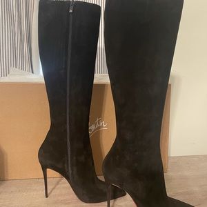 Christian Louboutin Botta 100 Veau Velours Suede Boots  size 42